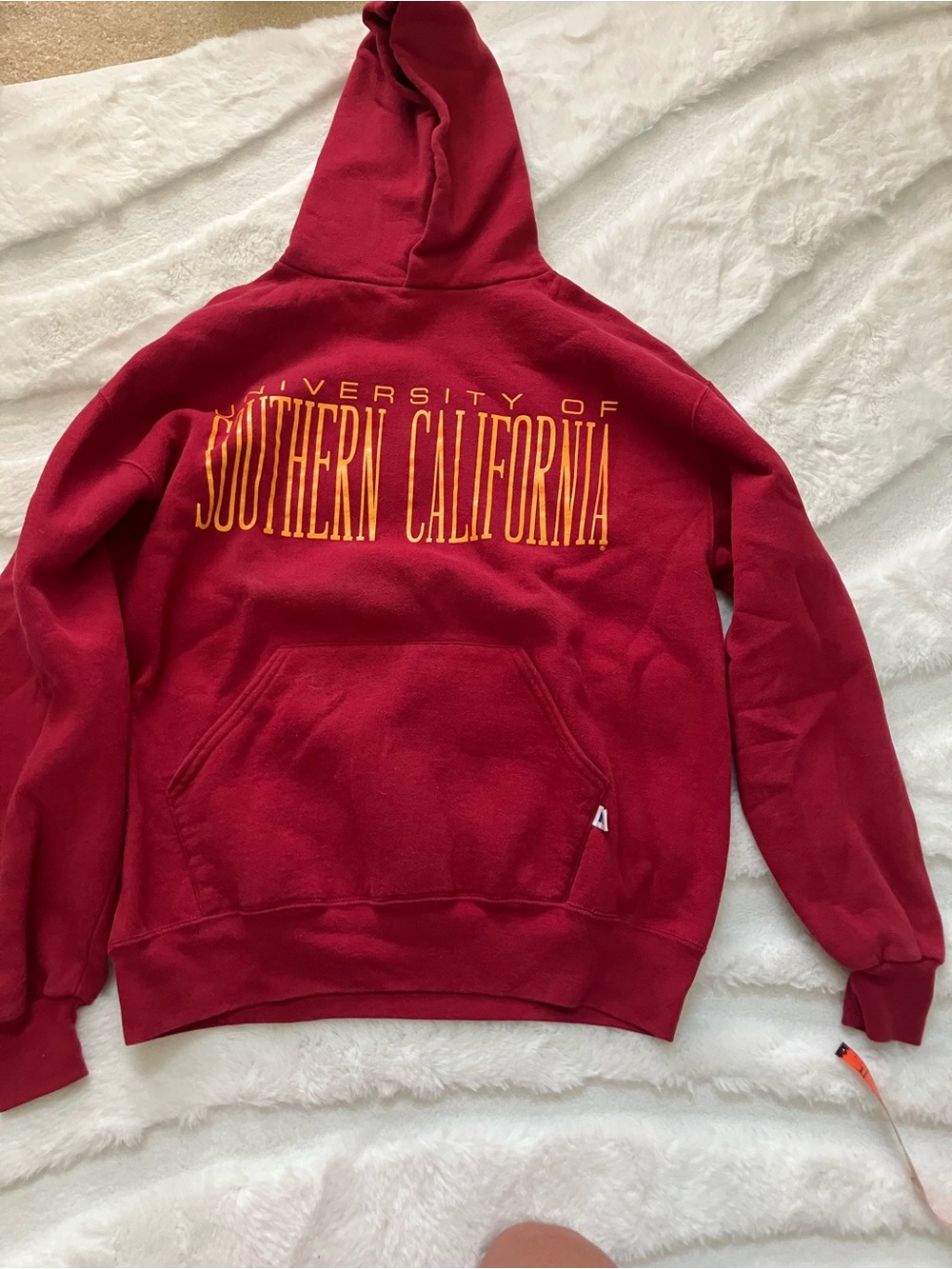Russell Athletic Red & Gold Southern California Pullover Hoodie